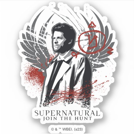 Bovennatuurlijke Castiel Graffiti Graphic Sticker (Voorkant)