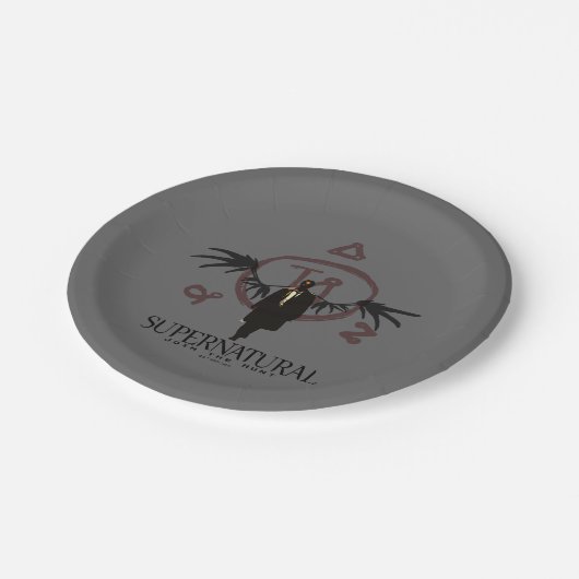 Bovennatuurlijke Castiel Illustratie Papieren Bordje (Gekanteld)