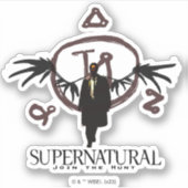 Bovennatuurlijke Castiel Illustratie Sticker (Voorkant)