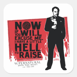 Bovennatuurlijke Crowley Quote Graphic Vierkante Sticker