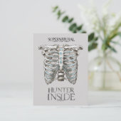 Bovennatuurlijke "Hunter Inside" Ribcage Graphic Briefkaart (Staand voorkant)