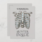 Bovennatuurlijke "Hunter Inside" Ribcage Graphic Briefkaart (Voorkant / Achterkant)