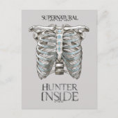 Bovennatuurlijke "Hunter Inside" Ribcage Graphic Briefkaart (Voorkant)