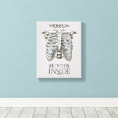 Bovennatuurlijke "Hunter Inside" Ribcage Graphic Canvas Afdruk (Insitu (Houten vloer))