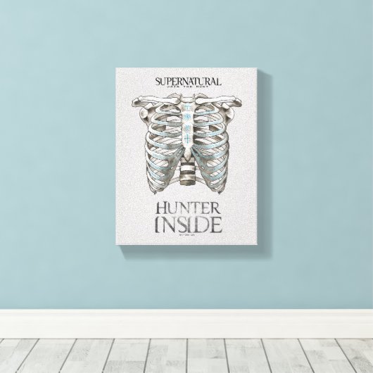 Bovennatuurlijke "Hunter Inside" Ribcage Graphic Canvas Afdruk (Insitu (Houten vloer))