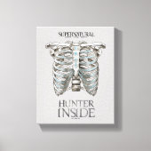 Bovennatuurlijke "Hunter Inside" Ribcage Graphic Canvas Afdruk (Voorkant)