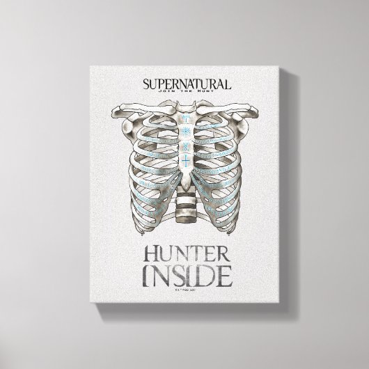 Bovennatuurlijke "Hunter Inside" Ribcage Graphic Canvas Afdruk (Voorkant)