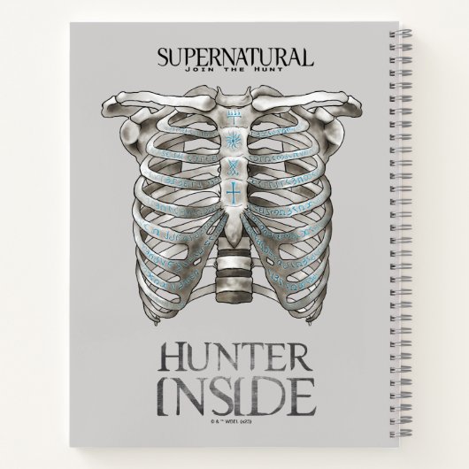 Bovennatuurlijke "Hunter Inside" Ribcage Graphic Notitieboek (Achterkant)
