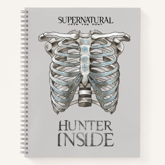 Bovennatuurlijke "Hunter Inside" Ribcage Graphic Notitieboek (Voorkant)