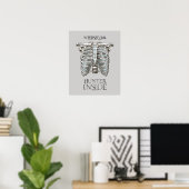 Bovennatuurlijke "Hunter Inside" Ribcage Graphic Poster (Thuiskantoor)
