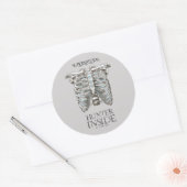 Bovennatuurlijke "Hunter Inside" Ribcage Graphic Ronde Sticker (Envelop)