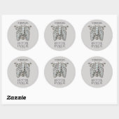 Bovennatuurlijke "Hunter Inside" Ribcage Graphic Ronde Sticker (Vel)