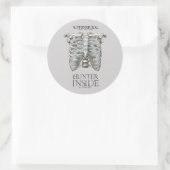 Bovennatuurlijke "Hunter Inside" Ribcage Graphic Ronde Sticker (Tas)
