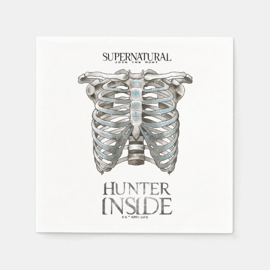 Bovennatuurlijke "Hunter Inside" Ribcage Graphic Servet (Voorkant)