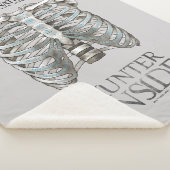 Bovennatuurlijke "Hunter Inside" Ribcage Graphic Sherpa Deken (3/4)