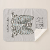 Bovennatuurlijke "Hunter Inside" Ribcage Graphic Sherpa Deken (Voorkant (horizontaal))