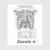 Bovennatuurlijke "Hunter Inside" Ribcage Graphic Sticker (Vel)