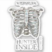 Bovennatuurlijke "Hunter Inside" Ribcage Graphic Sticker (Voorkant)
