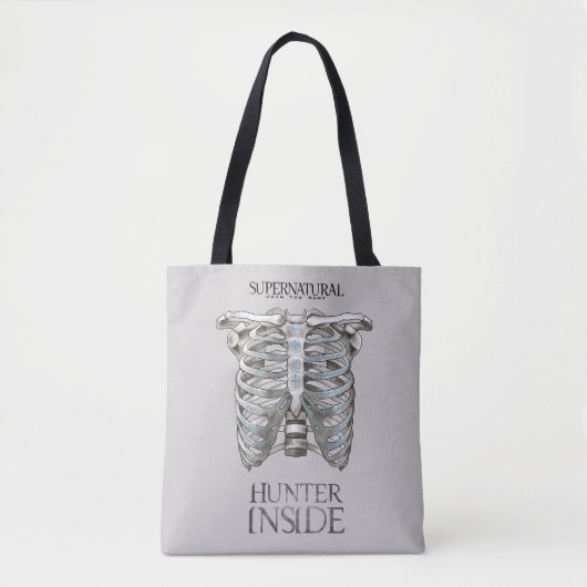 Bovennatuurlijke "Hunter Inside" Ribcage Graphic Tote Bag (Voorkant)