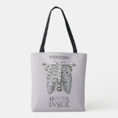 Bovennatuurlijke "Hunter Inside" Ribcage Graphic Tote Bag (Achterkant)