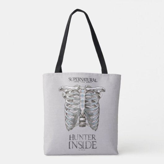 Bovennatuurlijke "Hunter Inside" Ribcage Graphic Tote Bag (Achterkant)
