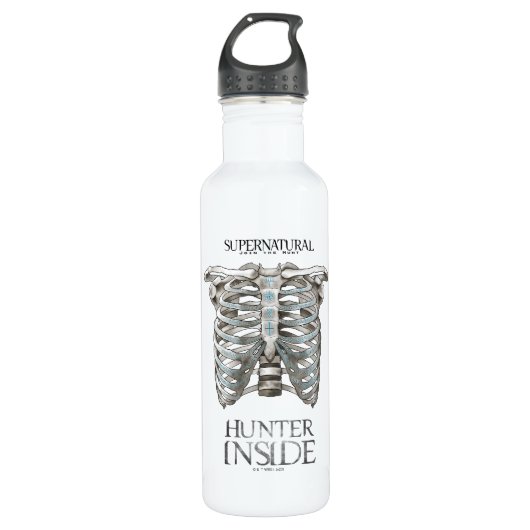 Bovennatuurlijke "Hunter Inside" Ribcage Graphic Waterfles (Voorkant)