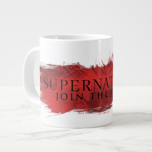 Bovennatuurlijke "Join the Hunt" Red Splash Grote Koffiekop (Links)