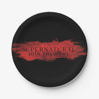 Bovennatuurlijke "Join the Hunt" Red Splash Papieren Bordje