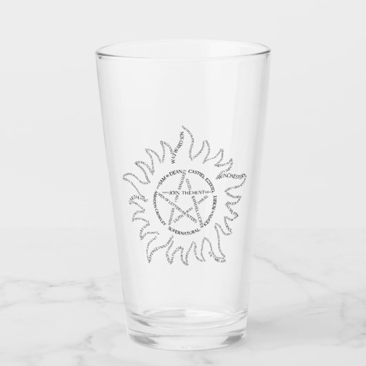 Bovennatuurlijke typografie Pentagram Glas (Voorkant)