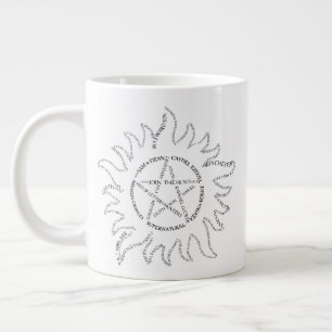 Bovennatuurlijke typografie Pentagram Grote Koffiekop