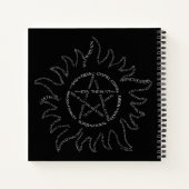 Bovennatuurlijke typografie Pentagram Notitieboek (Achterkant)