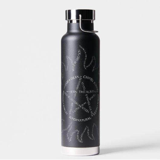 Bovennatuurlijke typografie Pentagram Waterfles (Links)