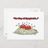 bovenop de spaghetti-zingballen briefkaart (Voorkant / Achterkant)