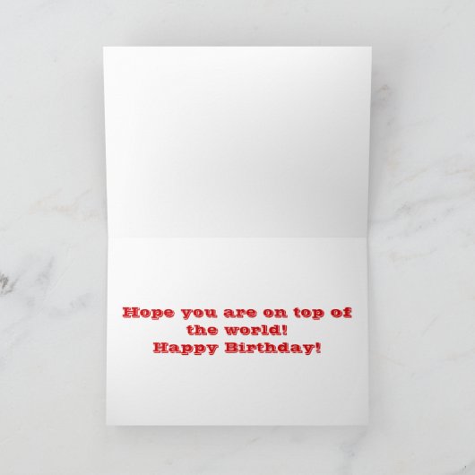 Bovenop de Wereld Kaart (Binnen)