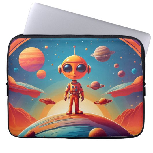 Bovenop de wereld | laptop sleeve (Voorkant)