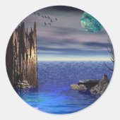 Bovenop de wereld ronde sticker (Voorkant)