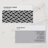 Bovenpaneel - Chevron Pattern - Zwart Visitekaartj Visitekaartje (Voorkant / Achterkant)