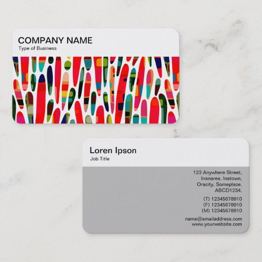 Bovenpaneel - Collaged Color Splash 150222 Visitekaartje (Voorkant / Achterkant)