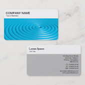 Bovenpaneel - Concentreerde ringen - blauw Visitek Visitekaartje (Voorkant / Achterkant)