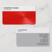 Bovenpaneel - Concentreerde ringen - rood Visiteka Visitekaartje (Voorkant / Achterkant)