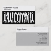 Bovenpaneel - Extra - Wit op zwart Visitekaartje (Voorkant / Achterkant)