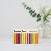Bovenpaneel - Kleurenstrips 03 (Cream-kaart) Visitekaartje (Staand voorkant)