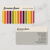 Bovenpaneel - Kleurenstrips 03 (Cream-kaart) Visitekaartje (Voorkant / Achterkant)