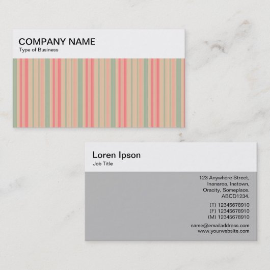 Bovenpaneel - Stripes 310515 (05) Visitekaartje (Voorkant / Achterkant)