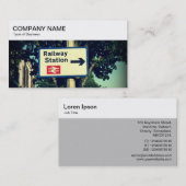 Bovenpaneel - Teken Visitekaartje spoorwegstation (Voorkant / Achterkant)