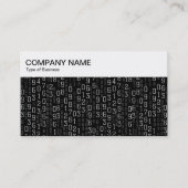 Bovenpaneel - Visitekaartje met drapergetallen (Voorkant)