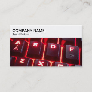 Bovenpaneel - Visitekaartje met gloeiend toetsenbo