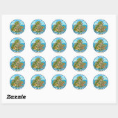 Bovenrots Gibraltar Ronde Sticker (Vel)