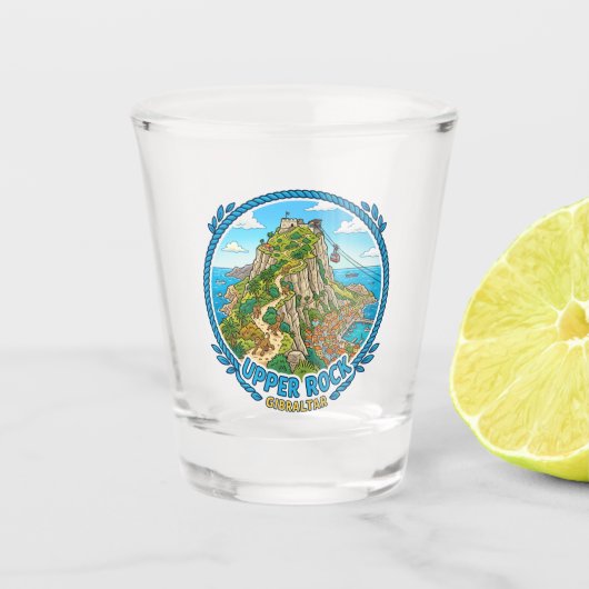Bovenrots Gibraltar Shot Glas (Voorkant)