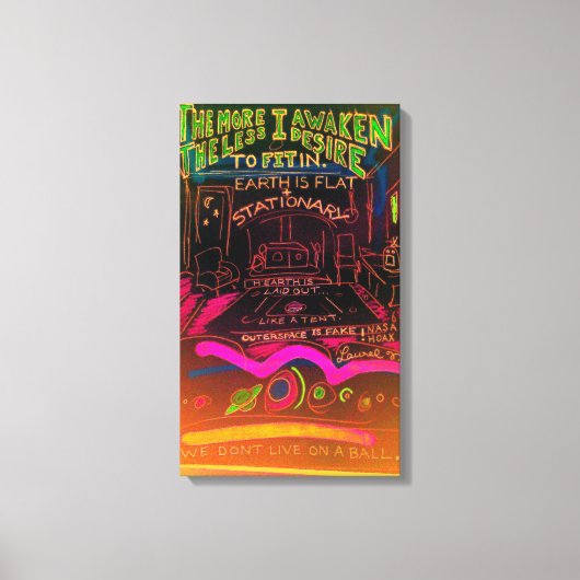 Bovenruimte is nep canvas afdruk (Voorkant)